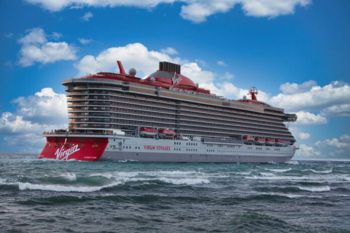 Buque de Virgin Voyages atracado en Ámsterdam
